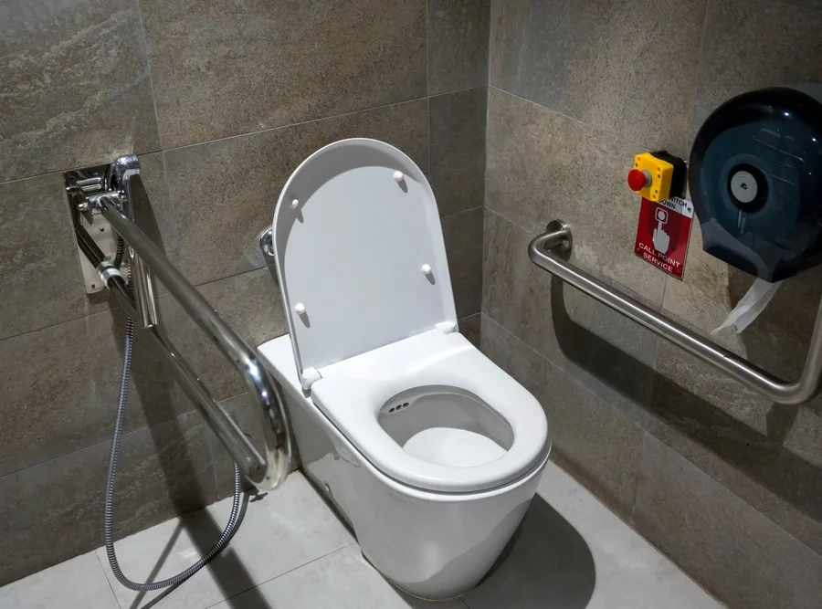 Modified toilet for disabled individuals